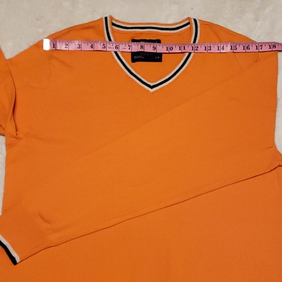 Orange V Neck Sweater American Eagle Outfitters - Picture 12 of 16